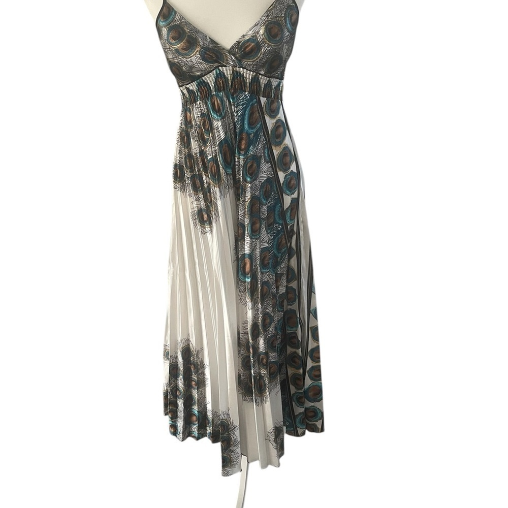 Elegant Peacock Print Dress